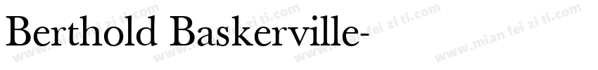 Berthold Baskerville字体转换